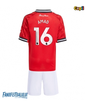 Manchester United Amad Diallo #16 Echipament de Fotbal Replică 2025-26 Copii Acasa (+ Șorturi)